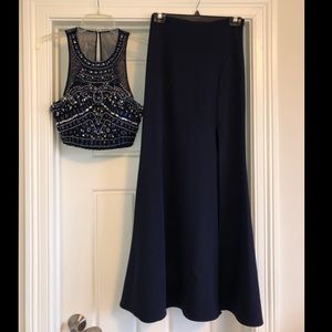 Navy Blue - 2 piece with shear back top